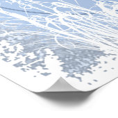 Poster Grunge KRW en bleu (Coin)