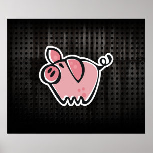 Poster Grunge pig
