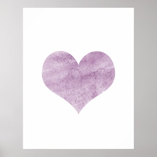 Poster 'Grunge Pink Heart' - Décor Mur (Devant)