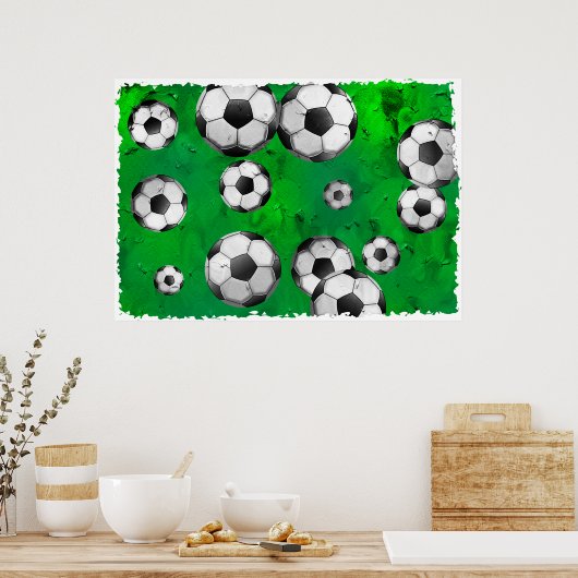 Poster Grunge Soccer (Cuisine)