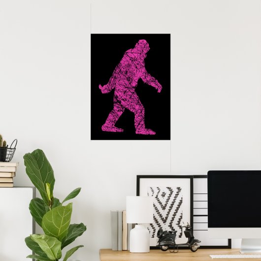 Poster Grunge Squatching Style Bigfoot (Bureau à domicile)