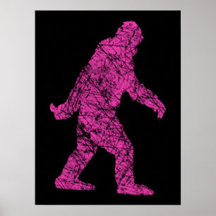 Poster Grunge Squatching Style Bigfoot