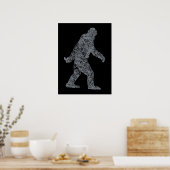 Poster Grunge Squatching Style Bigfoot (Cuisine)