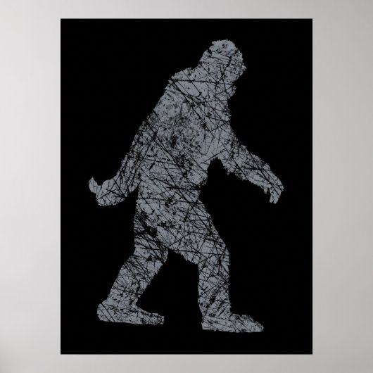 Poster Grunge Squatching Style Bigfoot (Devant)
