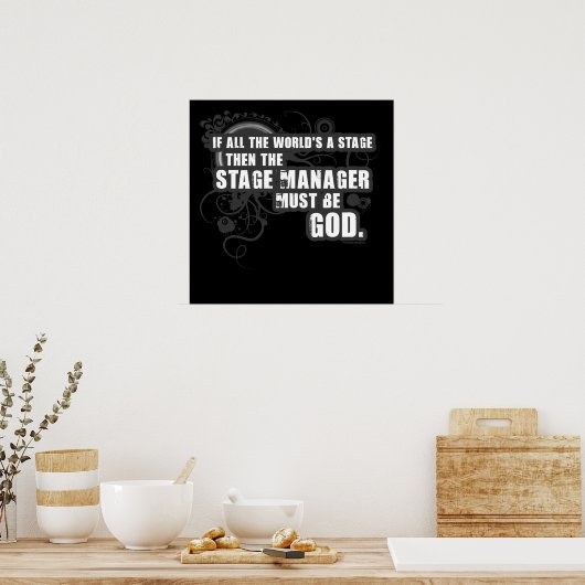 Poster Grunge Stage Manager Dieu (Cuisine)