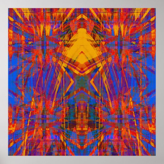 Poster Grunge star motif (Devant)