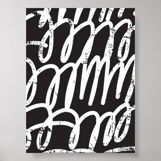Poster Grunge Street Graffiti Scribble - Urbain Abstrait (Devant)
