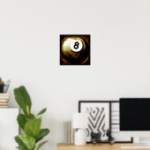 Poster Grunge Style 8 Ball (Bureau à domicile)