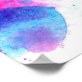 Poster Grunge Taches Aquarelle Texture (Coin)