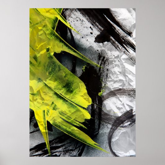 Poster Grunge texture expressive brosse traits (Devant)