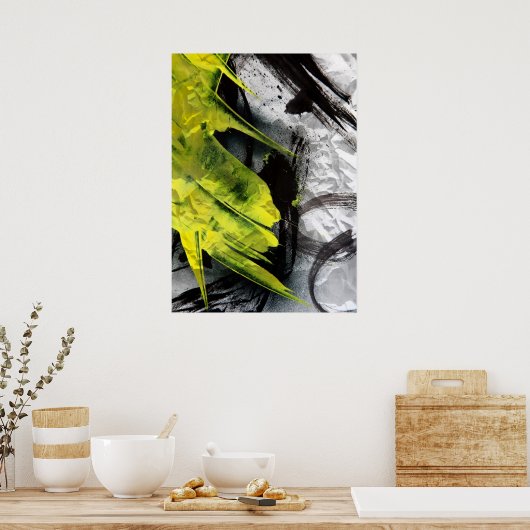 Poster Grunge texture expressive brosse traits (Cuisine)