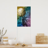 Poster Grunge Volleyball (Cuisine)