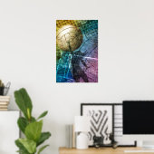 Poster Grunge Volleyball (Bureau à domicile)