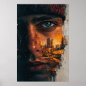 Poster Grungy City Double exposition (Devant)