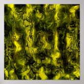 Poster Grungy d'énergie nerveuse Abstrait noir et jaune (Devant)
