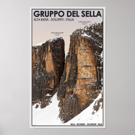 Poster Gruppo del Sella - Nove et Dieci (Devant)