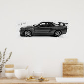 POSTER GTR BNR34 (Cuisine)