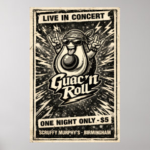 Poster Guac 'n Roll - Guac Pack - Foodie Fiends