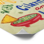 Poster Guacamole frais avec Cilantro et Lime (Coin)