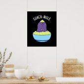 Poster Guacamole Funny Mole Dans Guacamole Dip Pun Dark B (Cuisine)
