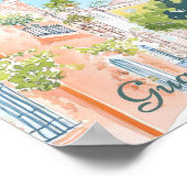 Poster Guadalajara Mexique Gouache Illustration Voyage (Coin)