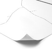 Poster Guadalajara, Mexique (noir sur blanc) (Coin)