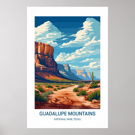 Poster Guadalupe Mountain National Park Texas USA (Devant)