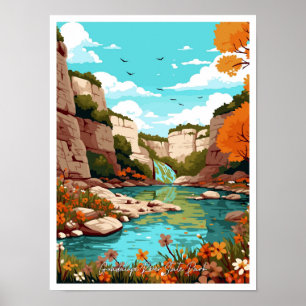 Poster Guadalupe River State Park Texas Vintage voyage