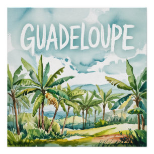 Poster Guadeloupe Aquarel Perfect Poster