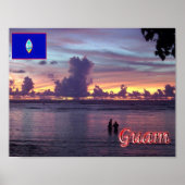 Poster Guam - Coucher de soleil - (Devant)