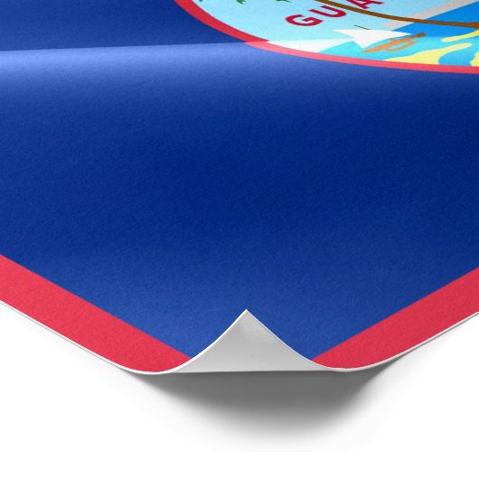 Poster Guam - Drapeau d'agitation - (Coin)