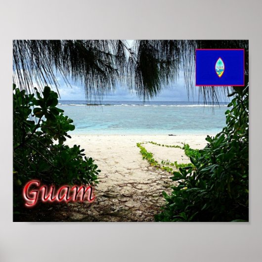 Poster Guam - Plage de Ritidian (Devant)