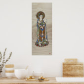 Poster Guan Yin Bouddha Doug Fir Art Arrière - plan Impri (Cuisine)