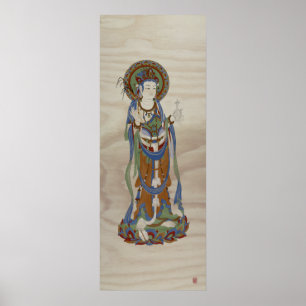 Poster Guan Yin Bouddha Doug Fir Art Arrière - plan Impri