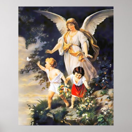Poster Guardian Angel by the Cliff par Bernhard Plockhors (Devant)