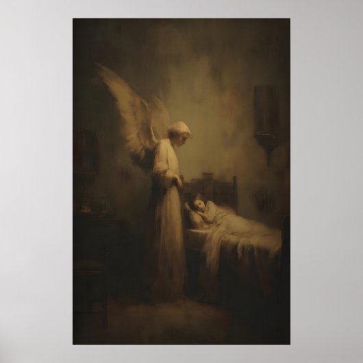 Poster Guardian Angel Watching Over Sleeping Child (Devant)