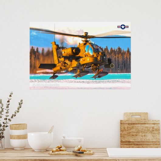 POSTER GUARDIAN APACHE AH-64E (Cuisine)