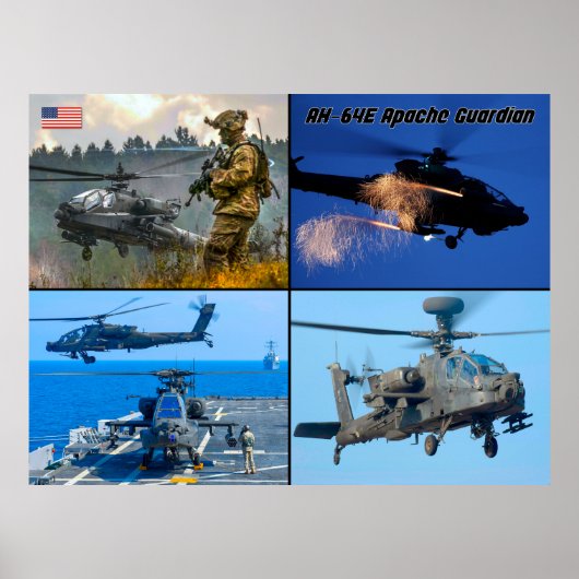 POSTER GUARDIAN APACHE AH-64E (Devant)