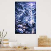 Poster Guardian White Tiger – Silent Strength and Gentle (Cuisine)