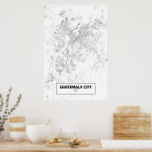 Poster Guatemala (en noir sur blanc) (Cuisine)