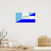 Poster guatemala honduras half flag symbol (Cuisine)