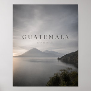 Poster Guatemala Lago de Atitlán Moody Travel