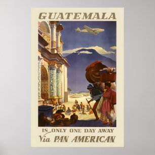 Poster Guatemala n'est qu'à un jour de distance Voyage Vi