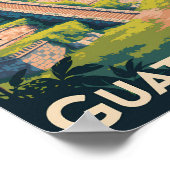 Poster Guatemala Tikal National Park Illustration Voyage (Coin)