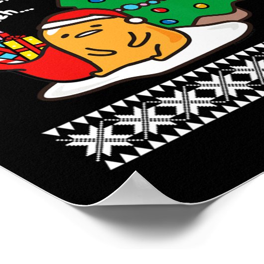 Poster Gudetama laide pull de Noël Teater (Coin)