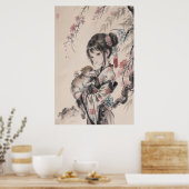  Poster Gueixa e filhote- Arte Tradicional Chinesa (Keuken)