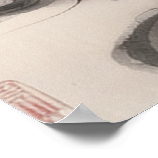 Poster Gueixa e Lua - Arte Tradicional Chinesa (Hoek)