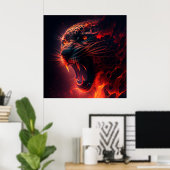 Poster Guépard (Bureau à domicile)