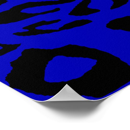 Poster guépard bleu (Coin)