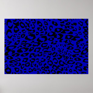 Poster guépard bleu